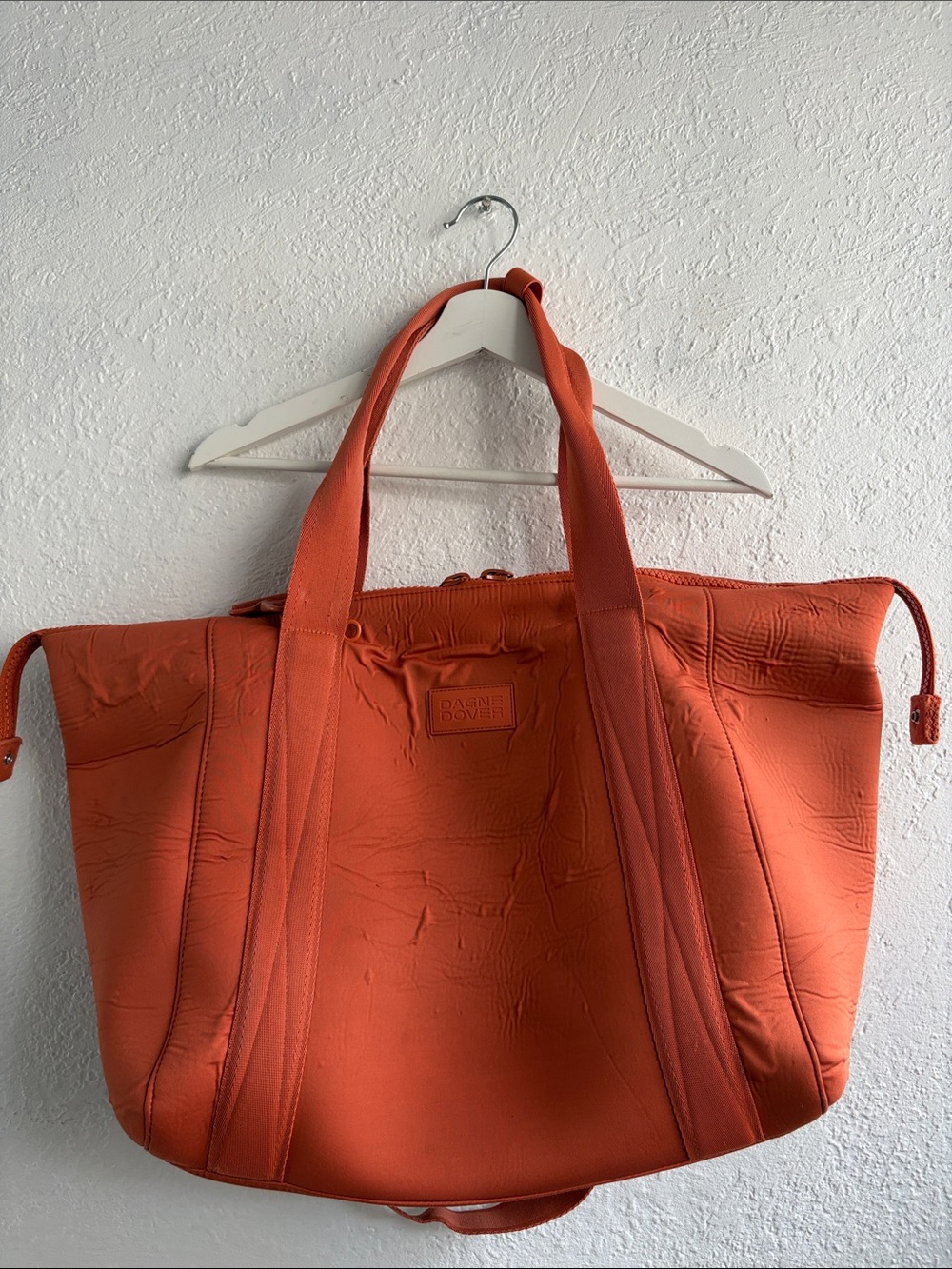 Dagne Dover Orange Neoprene Tote